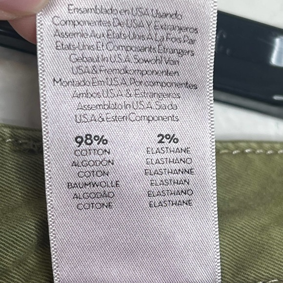 MOTHER DENIM Shaker Prep Fray Fatigue Cropped Pant Stripe Green / Red 24 - Picture 6 of 11